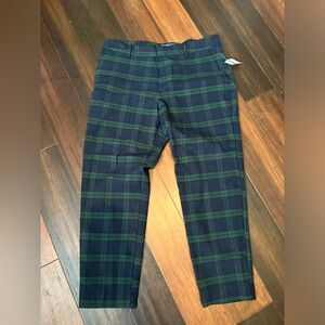 Old Navy blue / green plaid pants size 12 NWT